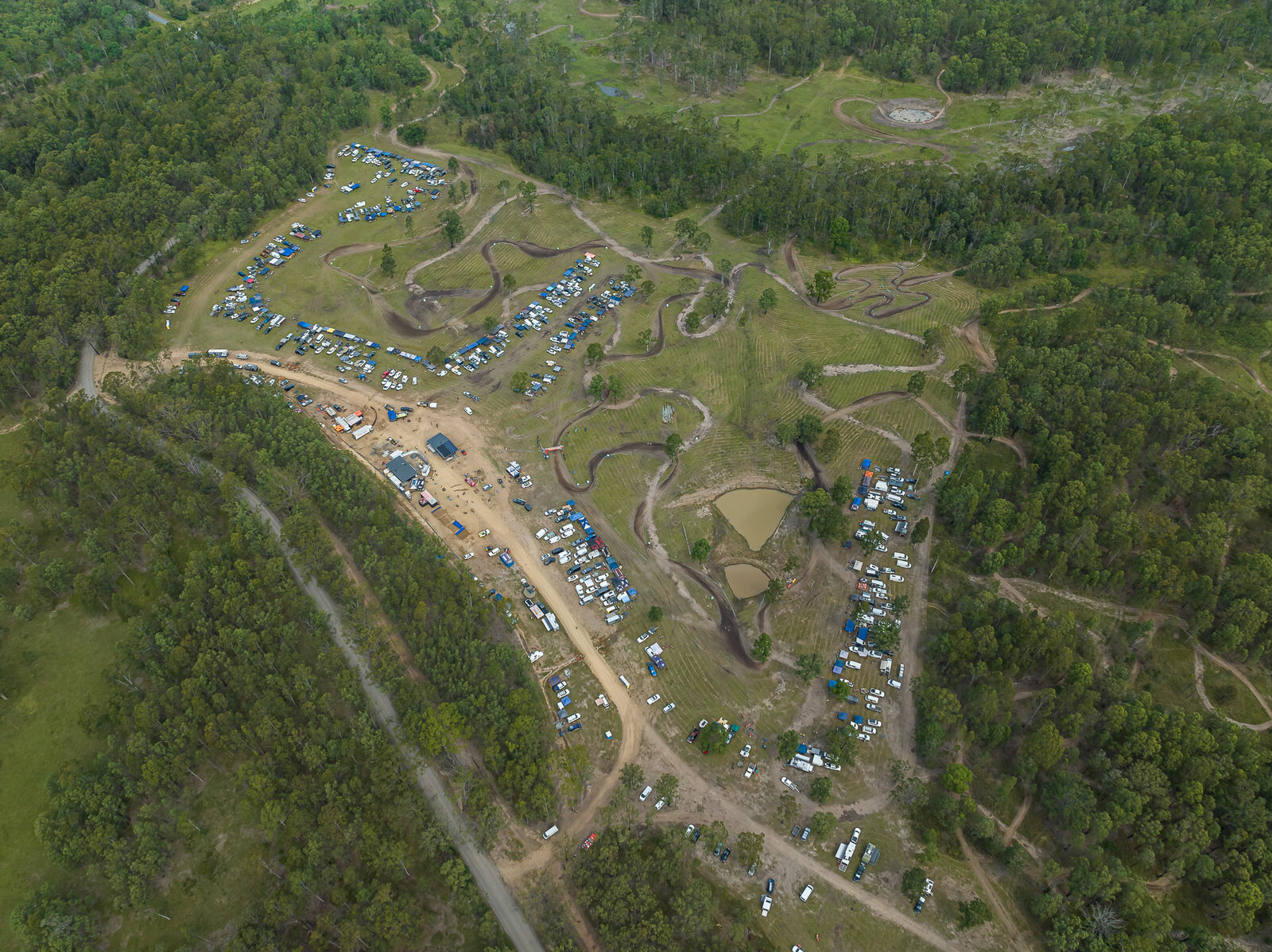 Aerial of the event village