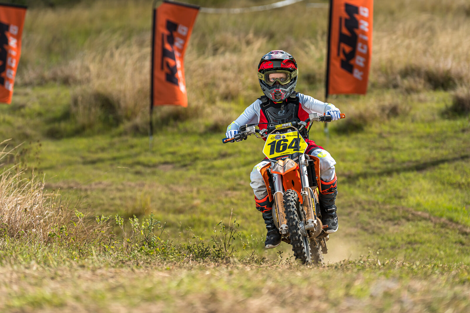 Junior rider on a KTM