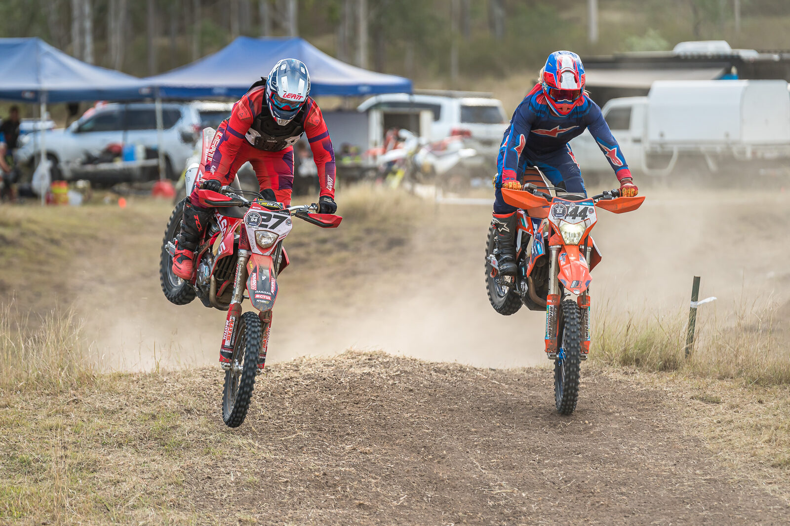 KTM riders on course