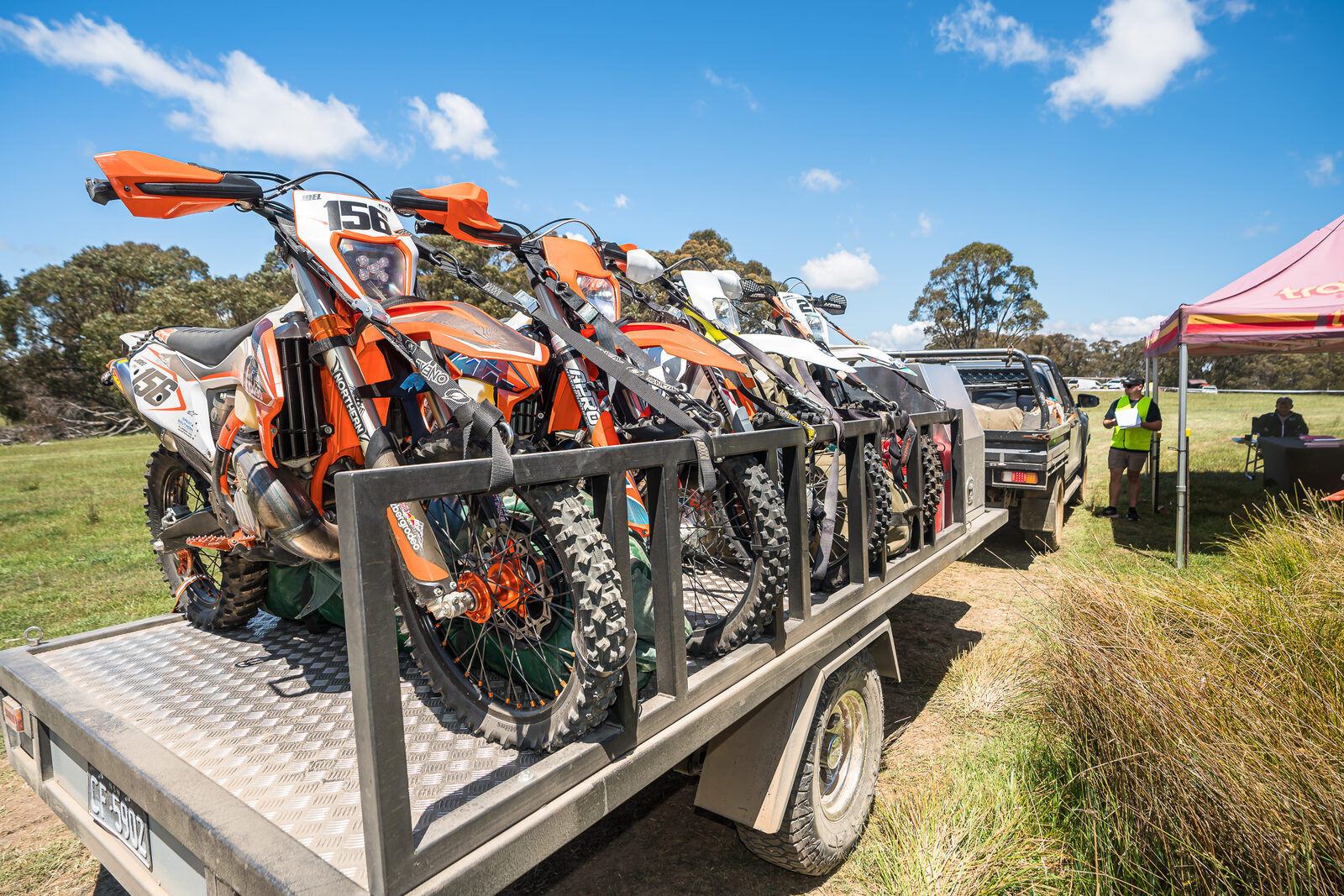 Bikes loaded for the event