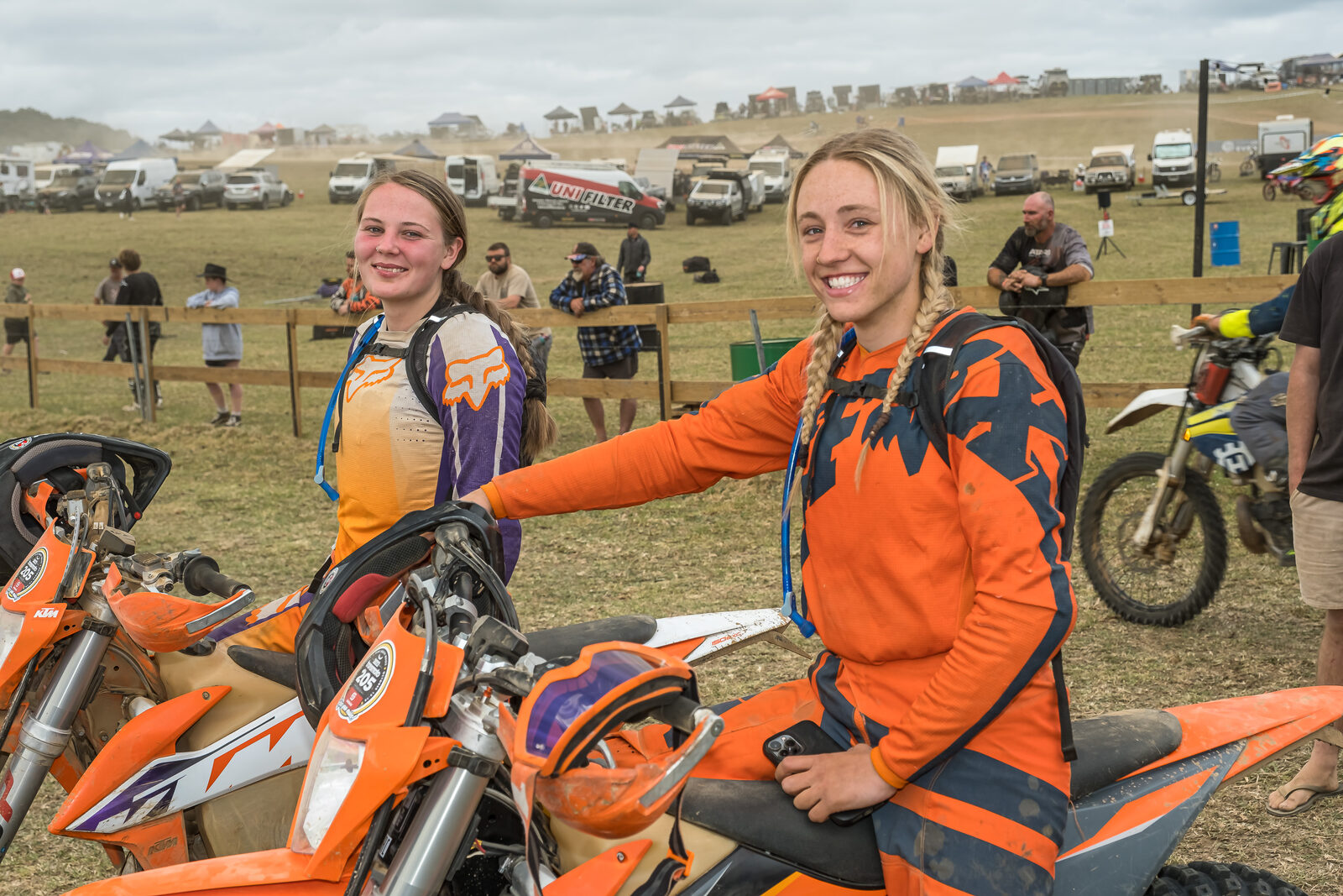 Women riders on a KTM