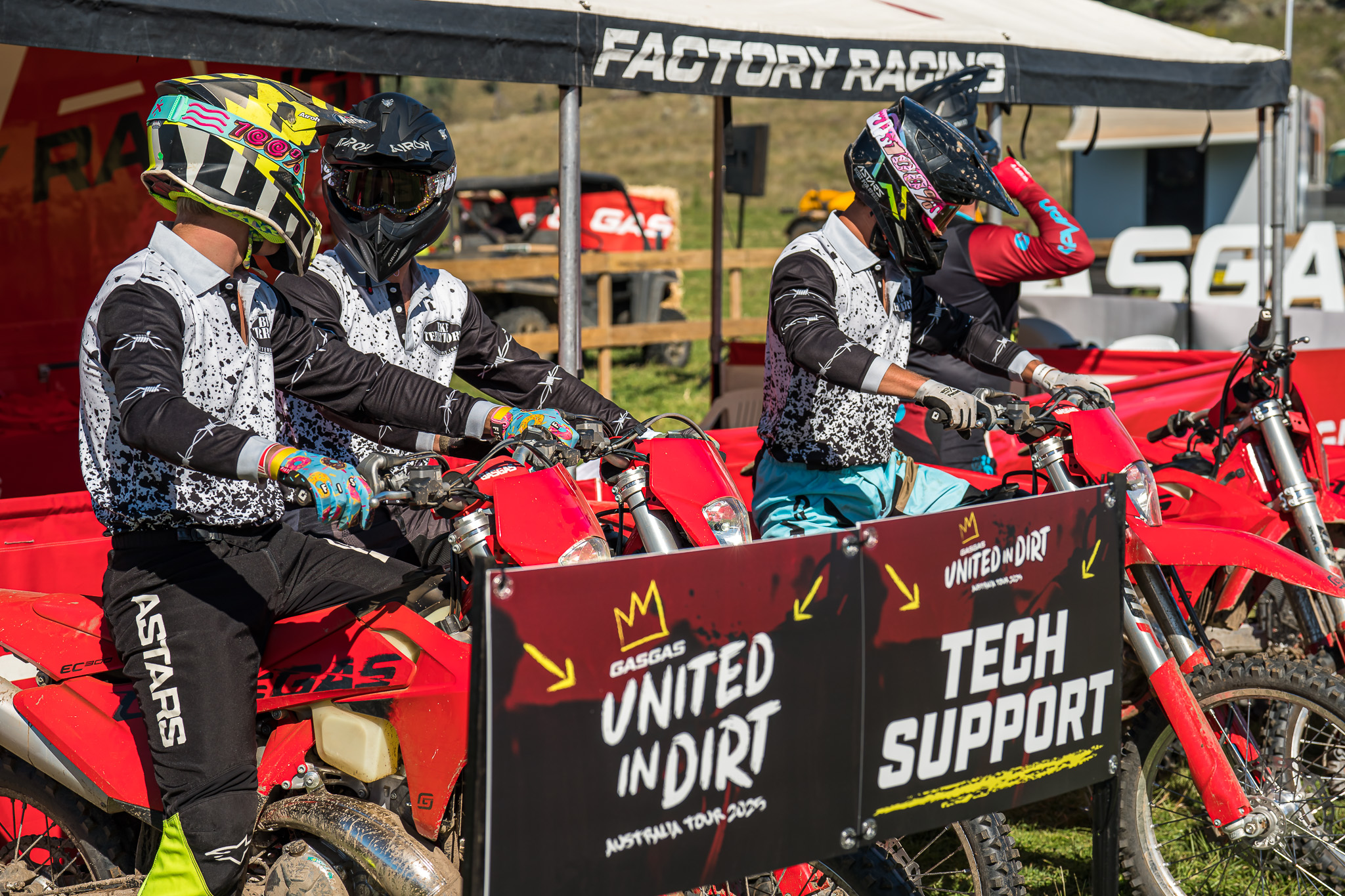 KTM Group demo bikes at the event
