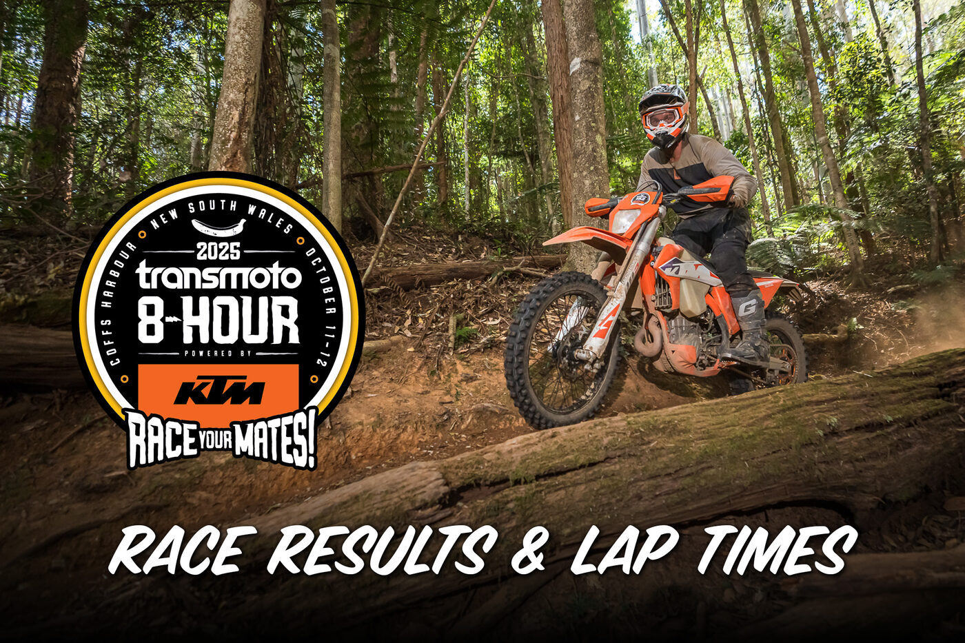 Race results & lap times graphic